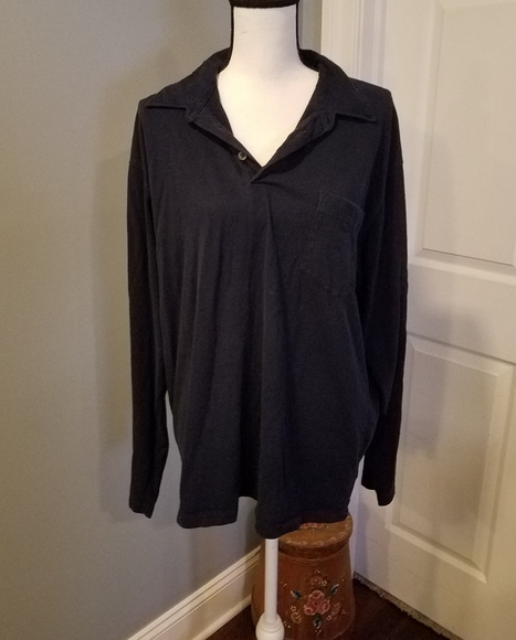 J. CREW NAVY LONG SLEEVED CAUSAL TOP BUTTON DOWN COLLARED SHIRT. LG. - Picture 2 of 6